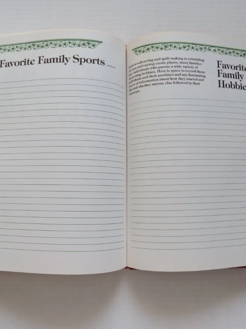 Our Family Record A History Of Our Family Red Gold Hardcover Book Vintage Unused